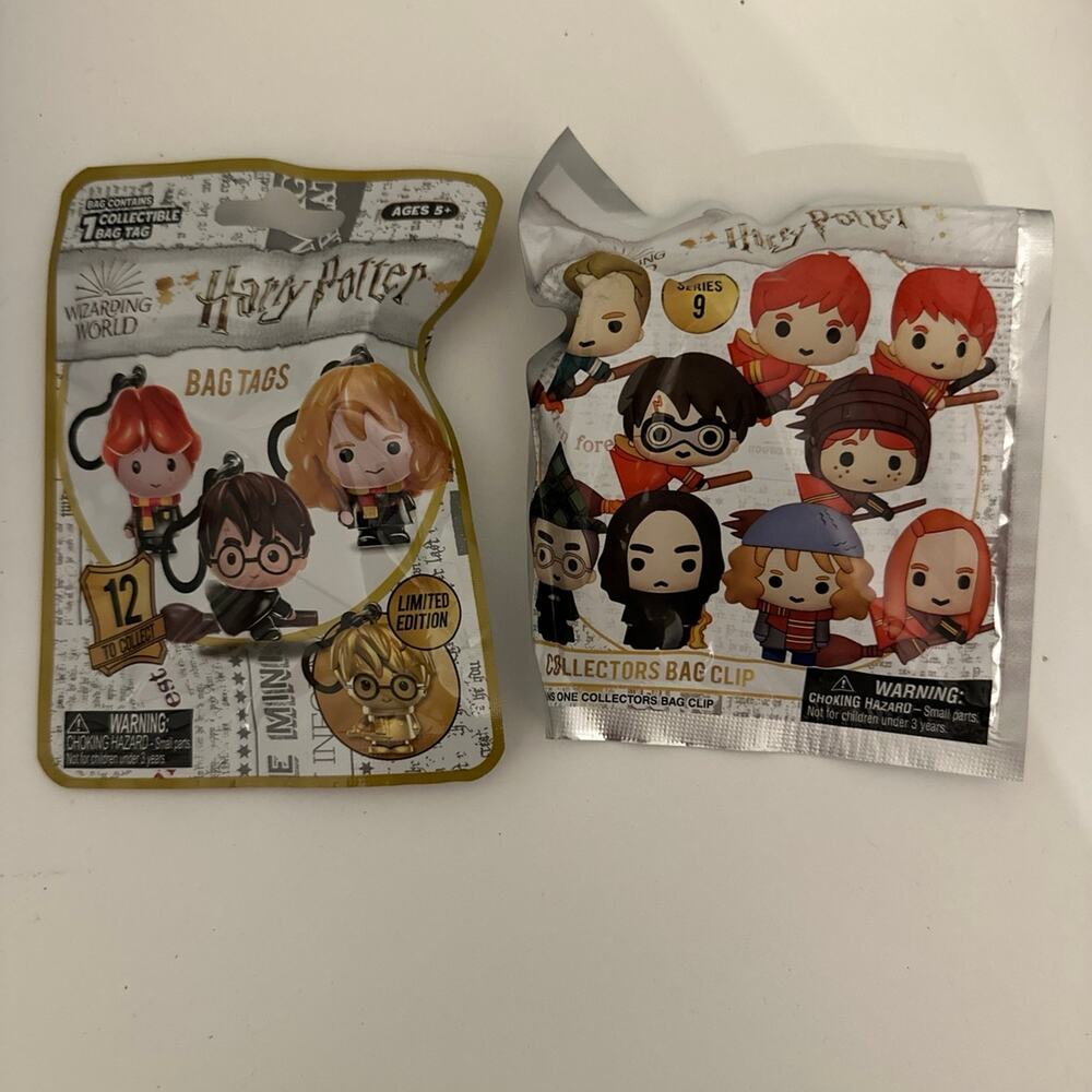 New, sealed lot of 2 Wizarding World Harry Potter Bag Tags